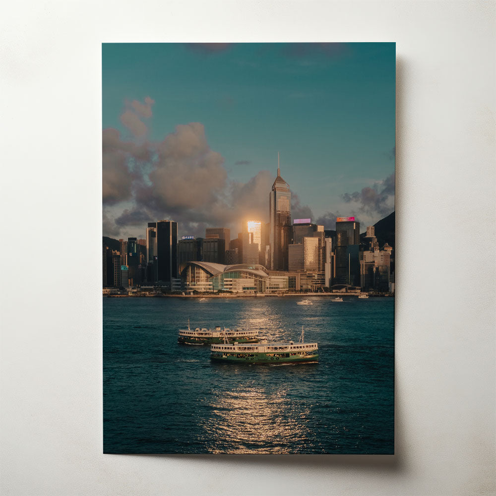 Golden hour ferries, photograph by Josh Lin