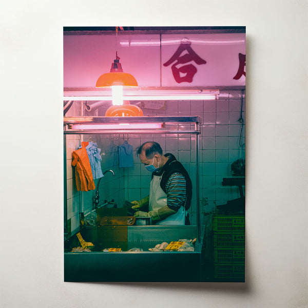 Neon Wet Market, photograph by Billy Ha